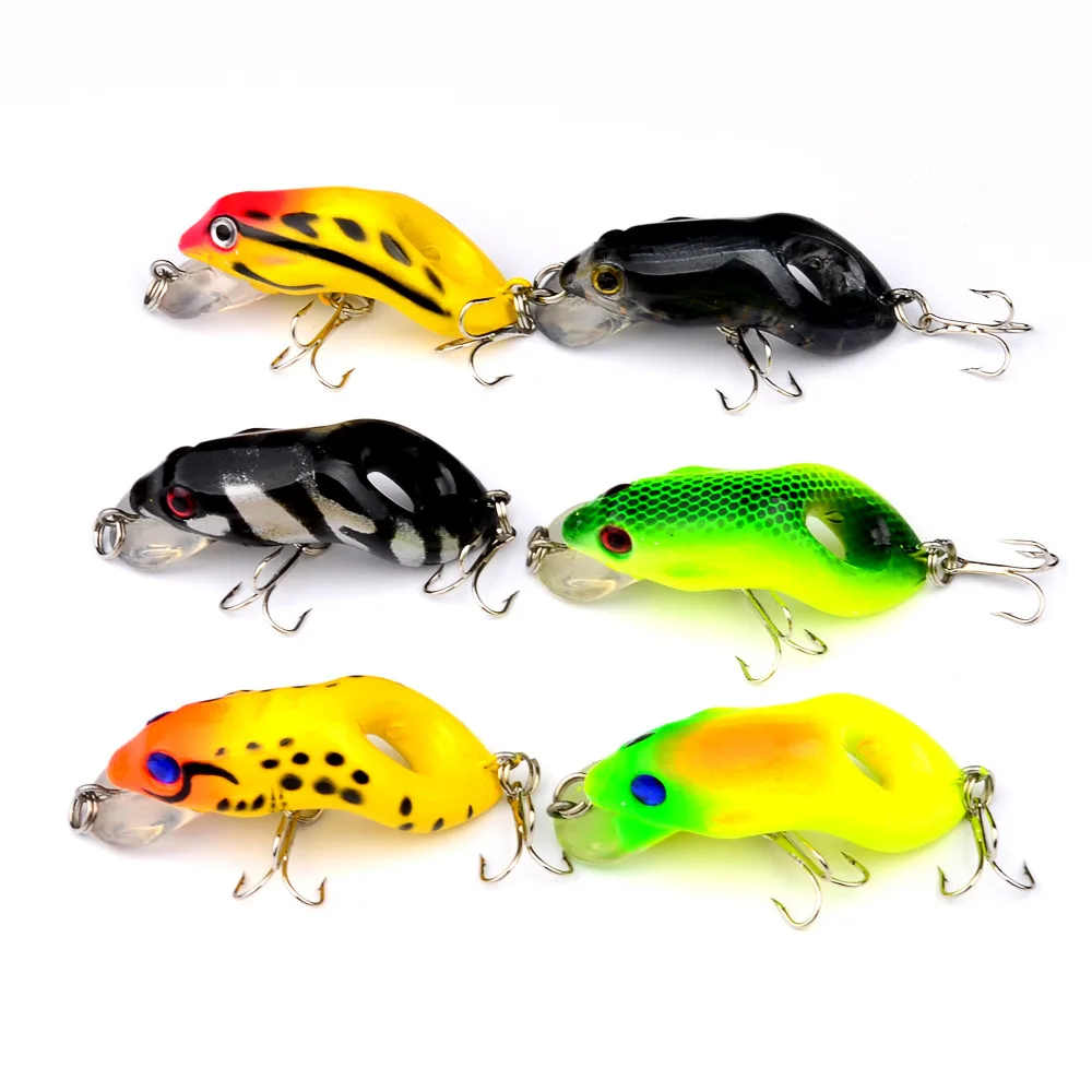 

1Pcs 5.5cm/8.8g Artificial Trolling Frog Plastic Bait Fishing Lure Floating Artificial Isca Wobblers Attracting Fish