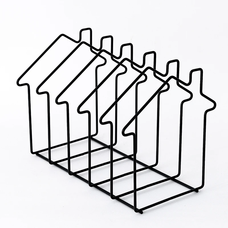 مثلث منظم الملفات سلك جمع 9 القسم سطح المكتب تخزين الحديد رف رف حامل المجلات ل مكتب المنزل الديكور