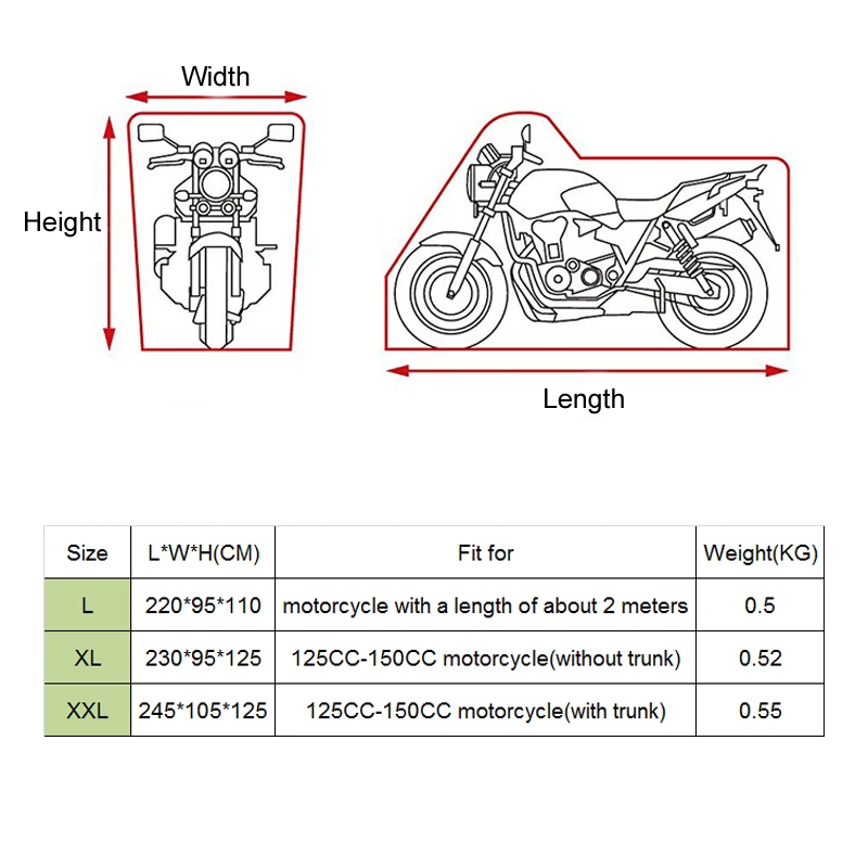 Пылезащитный чехол AuMoHall для мотоцикла, водонепроницаемый чехол для скутера, защита для мотоцикла L/XL/XXL