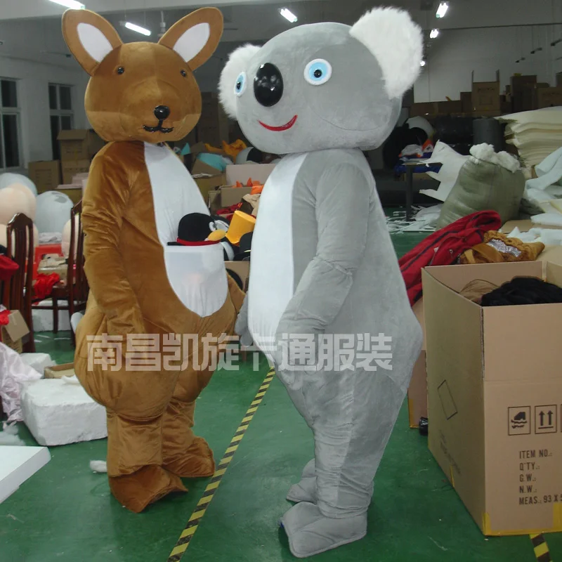 kangaroo Mascot koala Mascot Cartoon Apparel Birthday party Masquerade