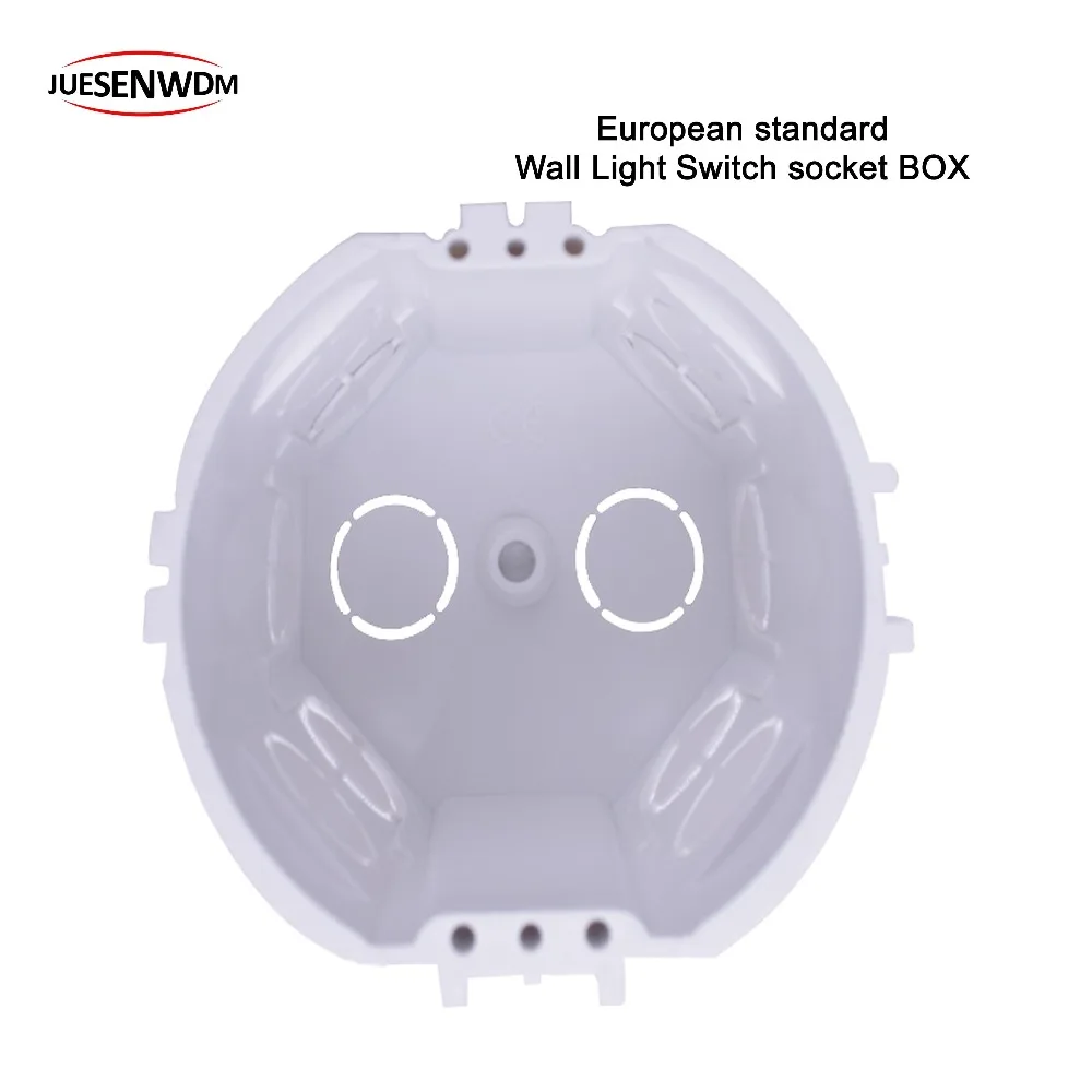ЕС светильник розетка круглая распределительная коробка для монтажа в стену для встроенного внутреннего монтажа
