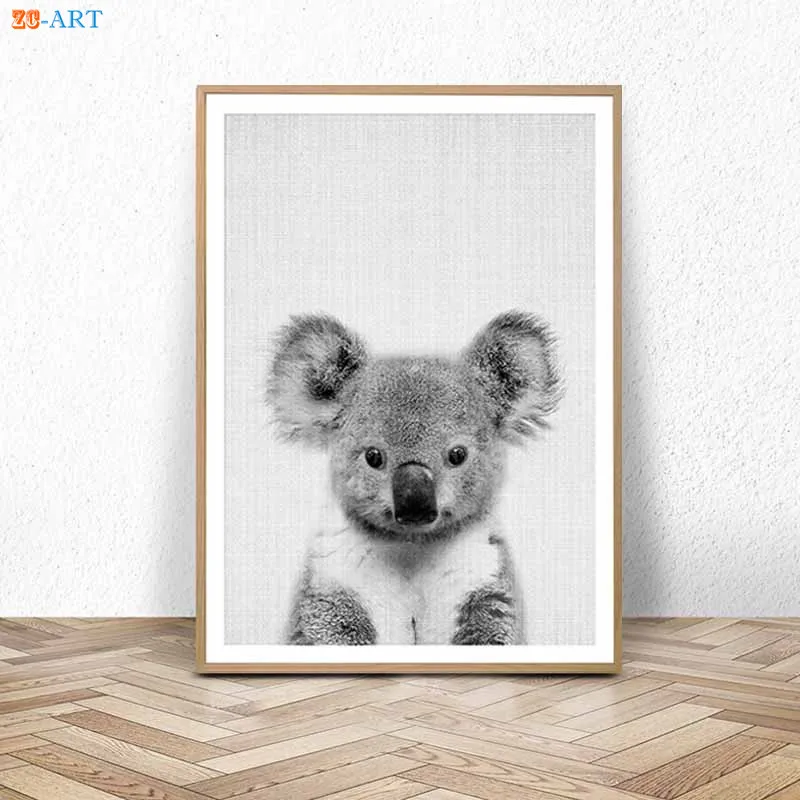 Koala Альпака Полярный медведь печать питомник Животное Декор стены искусства