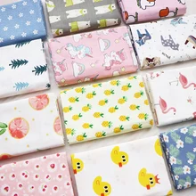 160CM*50CM baby newborn cotton cloth cartoon crown pig fabric for DIY kids nursey bedding quilting baby apparel handwork fabric