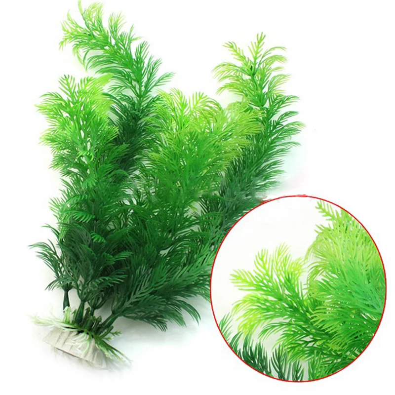Искусственный зеленый пластик Подводное растение имитация травы воды растения Трава Рыба Украшение для аквариума Ландшафтные украшения