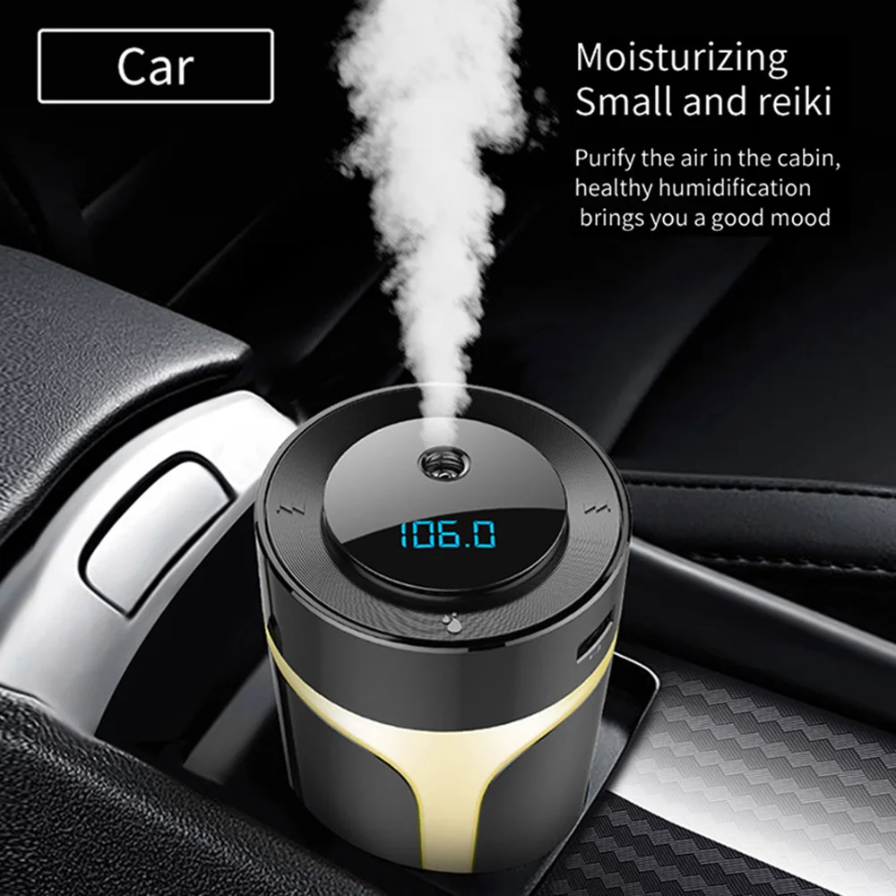 

Multi-function Bluetooth Hands-free Kit Car MP3 Music Player FM Transmitters Modulator with Humidifier Air Purifiers DY372
