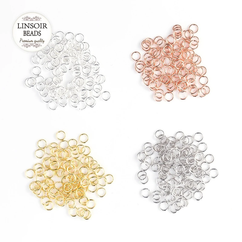 

50pcs/Lot 3/3.5/4/5mm S925 Sterling Silver DIY Jewelry Findings Open Single Loops Jump Rings & Split Ring for Jewelry Making