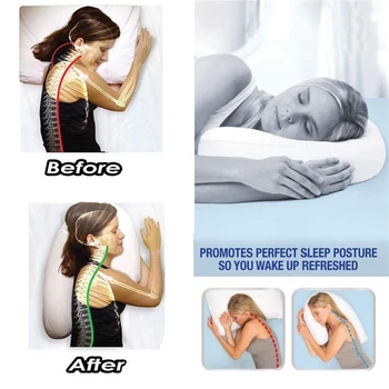 

U-shaped Cotton Neck Spine Protection Pillows Soft Side Sleeper Neck Back Pillow Holds Your Neck Spine During Sides Sleep Health