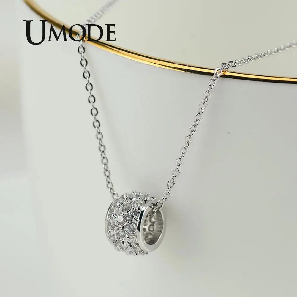 Женское Ожерелье с круглыми шариками UMODE корейский Простой Уникальный кулон