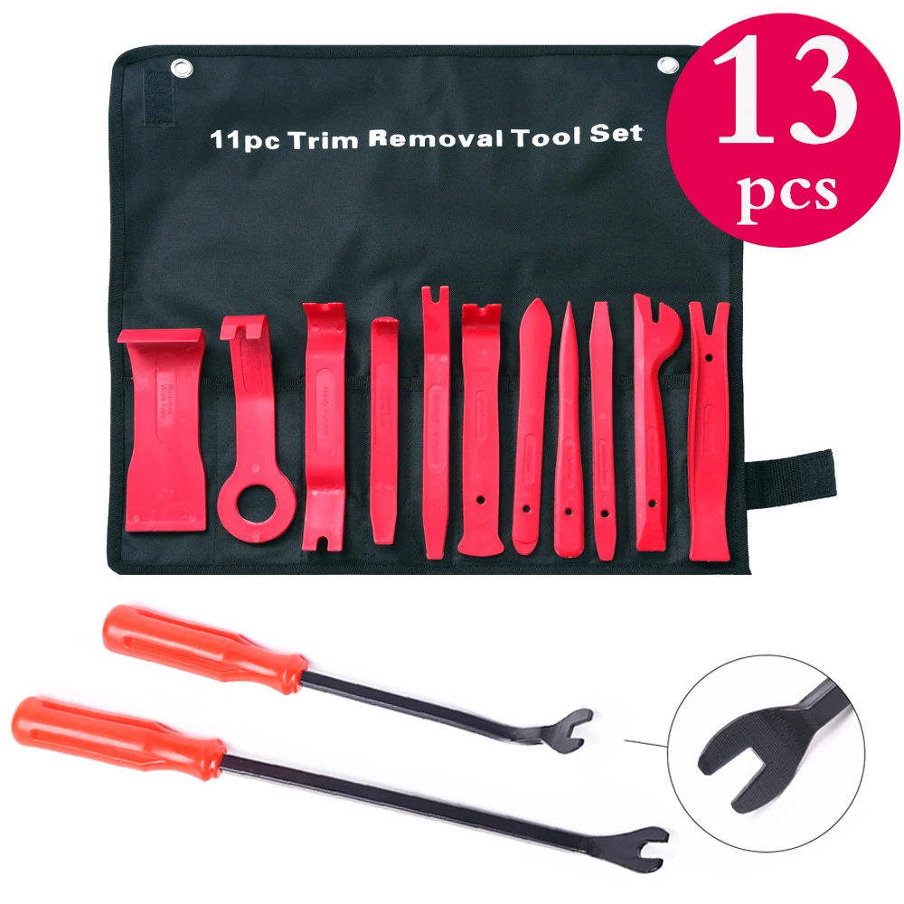 WHDZ Upholstery 13pcs Car Door Dash Audio Radio Removal Tool Auto Door Panel Window Molding Fastener Clip Trim Removal Tool