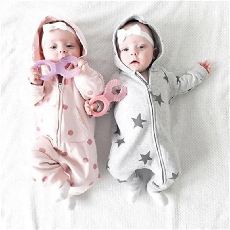  Newborn Toddler Baby Boy Girls Hoodie Romper Jumpsuit Clothes Outfits