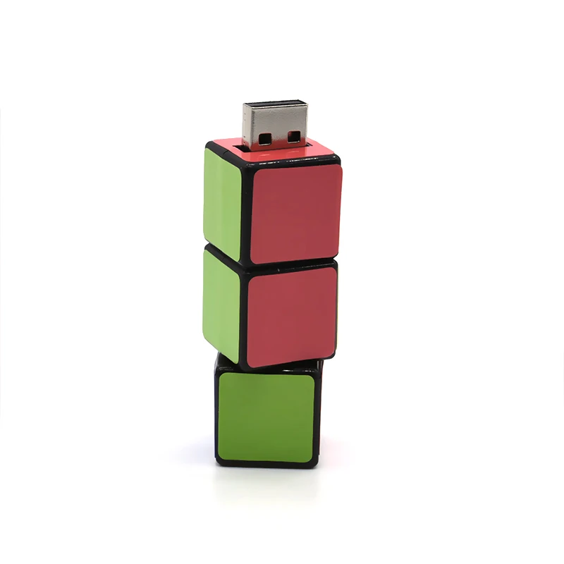 Дешевый Игрушки карту флэш памяти с интерфейсом usb 64 ГБ 8 ГБ 16 ГБ 32 ГБ 4 ГБ Флеш накопитель Творческий флешки cube USB memory stick Usb вращения диска USB2.0