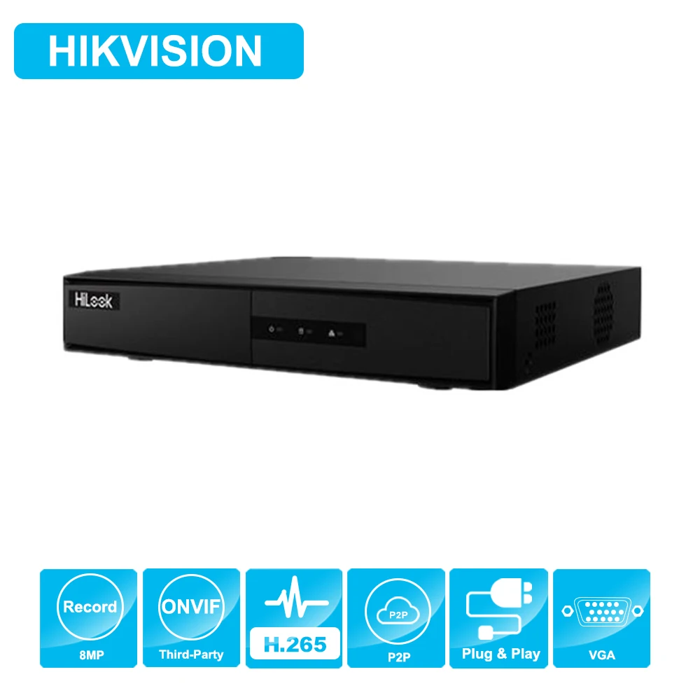 

HiLook CCTV System 4/8ch Onvif NVR-104MH-C/4P & NVR-104MH-C/4P Hikvision Plug & Play 4/8 Channel 4K PoE NVR 1 SATA VCA Detection