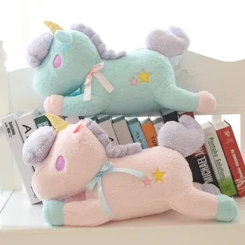 

55cm New Big Little Twin Star Soft Pink Unicorn Stuff Plush Toy Doll Children Girl Birthday Gift