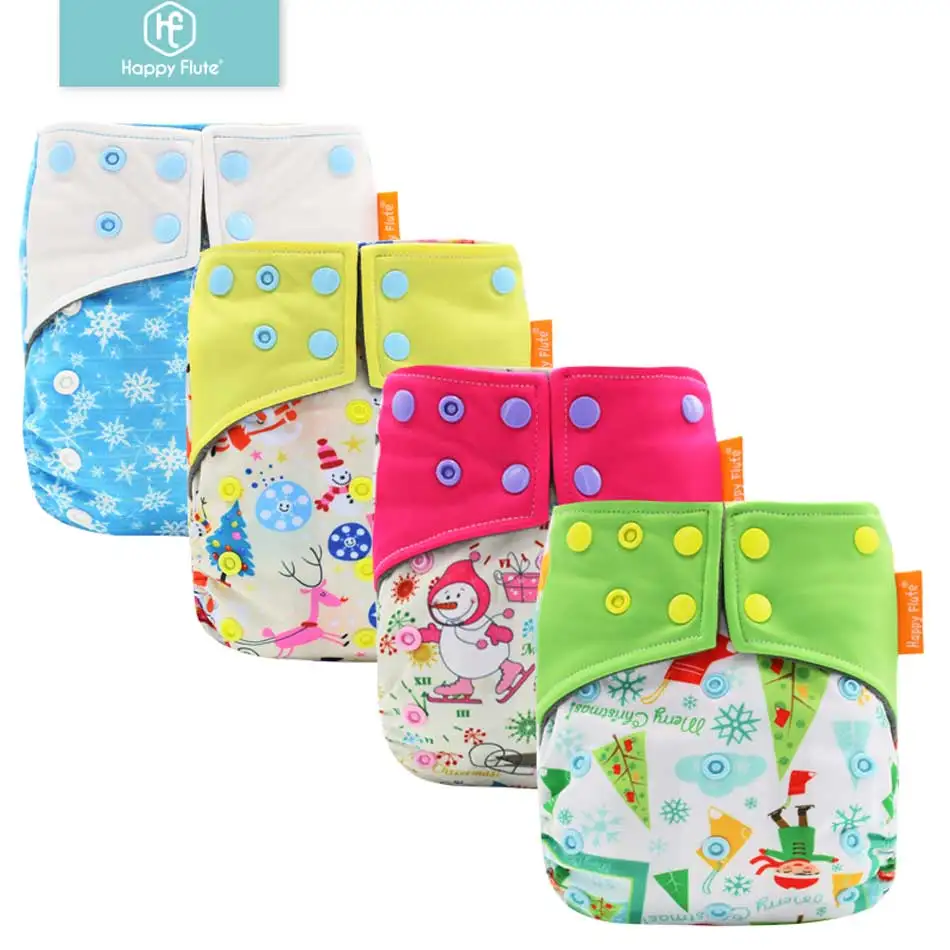 

2016 NEW DESIGN! HappyFlute 10 pcs wholesale bamboo charcoal AIO diaper