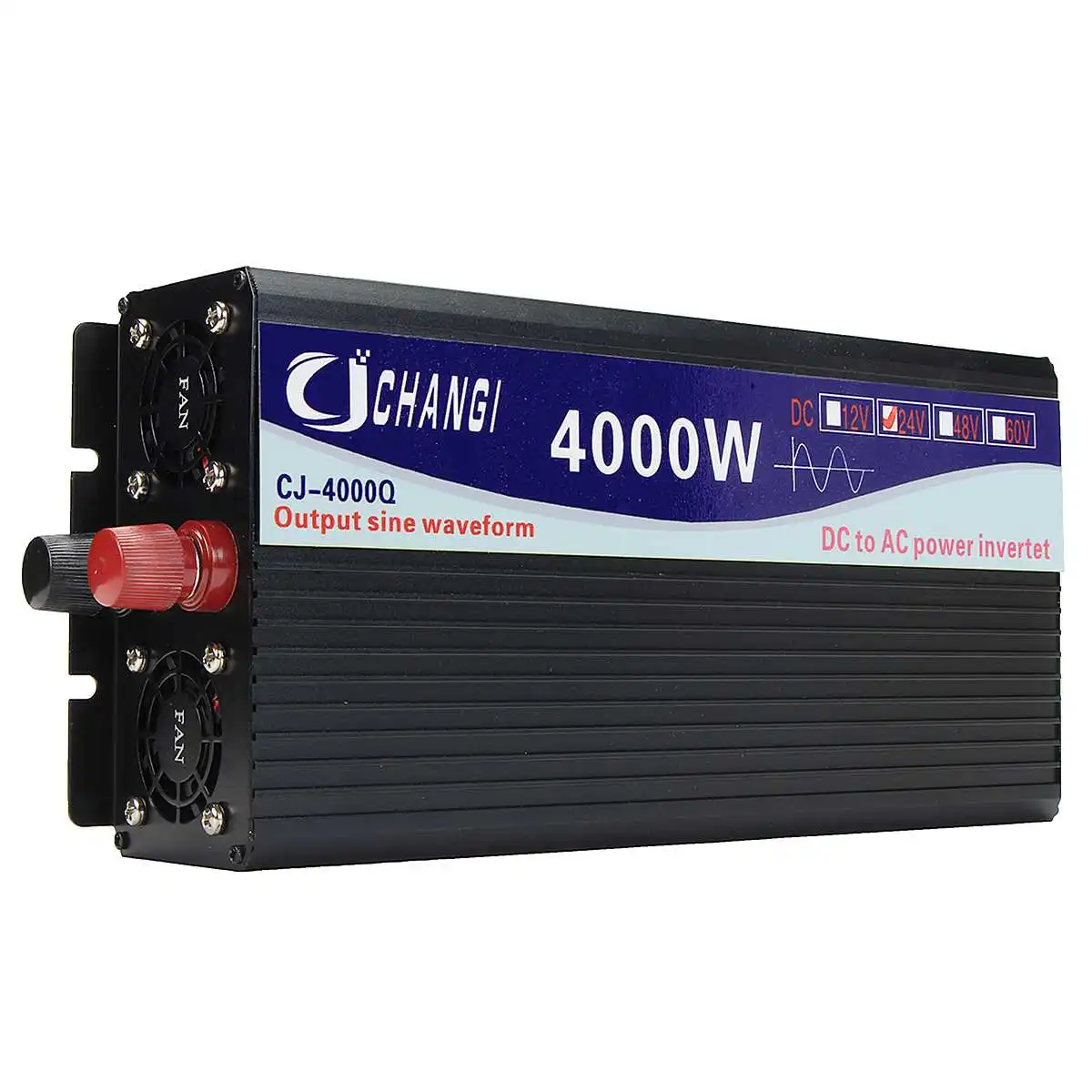 24V 4000W Интеллигентая(ый) солнечной инвертор с чистым синусом 12 V/24 V до 110V 3000 W/4000 W/5000 W/6000 W Мощность конвертер адаптер ЖК-дисплей Экран - Цвет: 24V 4000W