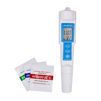 

High precision Waterproof Portable LCD Pen Type Digital pH TEMP Meter Water Quality Monitor Tester 40%off