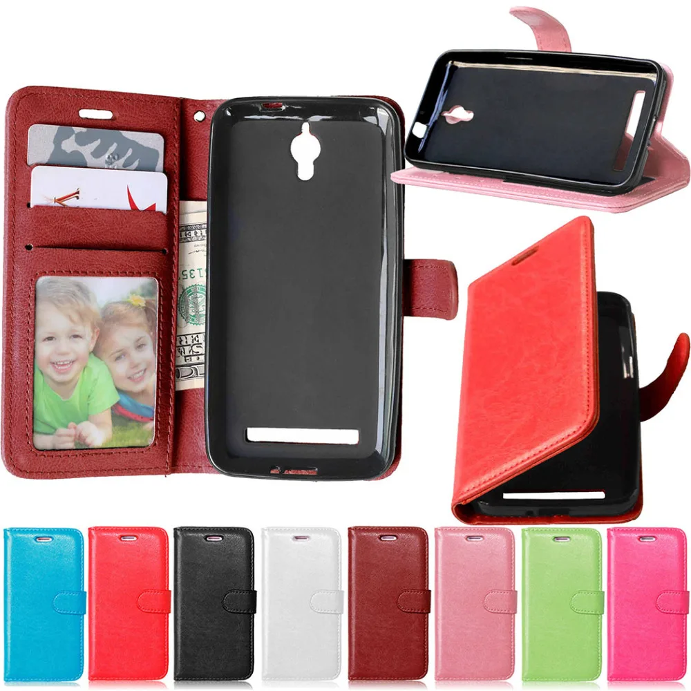 Luxury Wallet Cases Flip PU Leather Case Cover For Asus Zenfone C