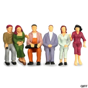 

Dropshipping 100pcs Lot Painted Model Train Seated Figures People Passengers 1:50 O Layout