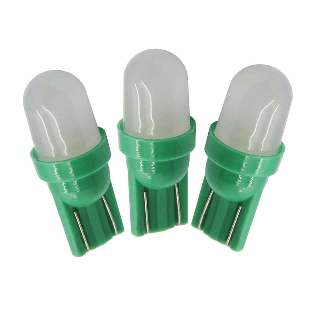 100 шт. зеленый цвет AC DC 6,3 V T10 W5W 194 Супер из белого матового материала Светодиодная лампа для пинбольного автомата лампы