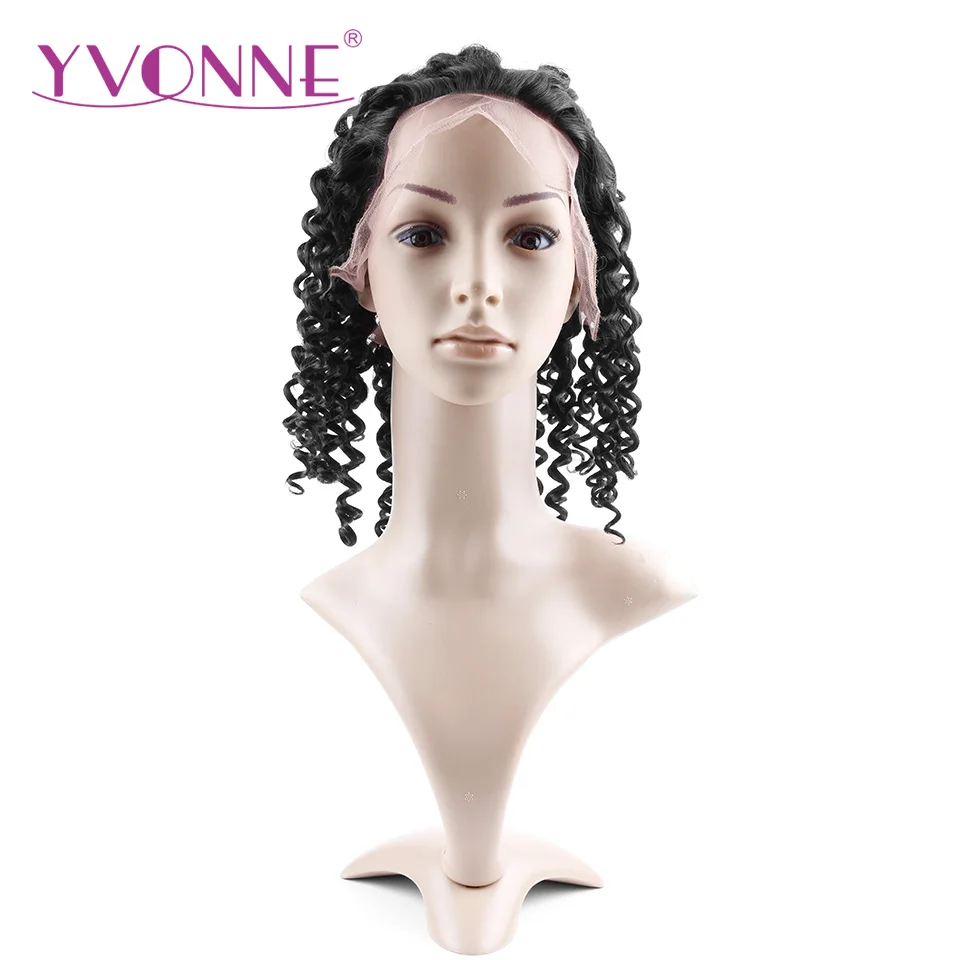 YVONNE Brazilian Deep Wave Virgin font b Hair b font Lace Front Wigs font b Human