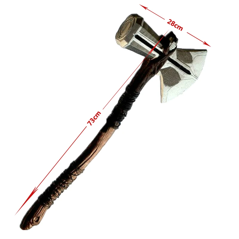 Shield Thor Hammer Mjolnir Thor War Weapons Cosplay High Simulation Rubber Toys M136 image 2