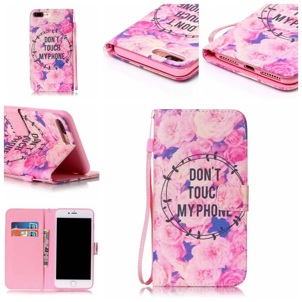 Flip Standing Fashion Pattern Painting For iPhone 7 Plus Cases PU Leather Coque Wallet Card Slot Bag | Мобильные телефоны и