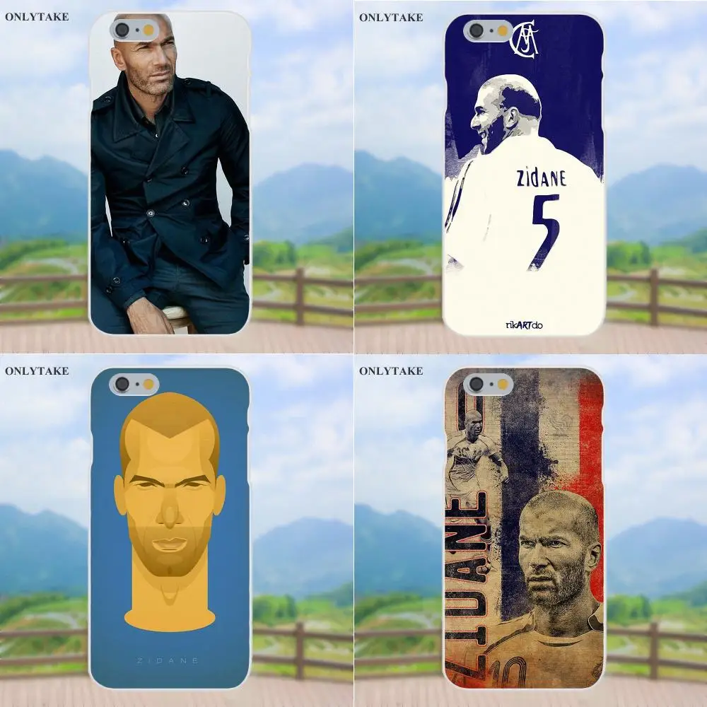 Vvcqod Мягкий ТПУ Coque Zidane футбол для Apple iPhone 4 4s 5 5C SE 6 S 7 8 Plus X Galaxy большое ядро II Prime