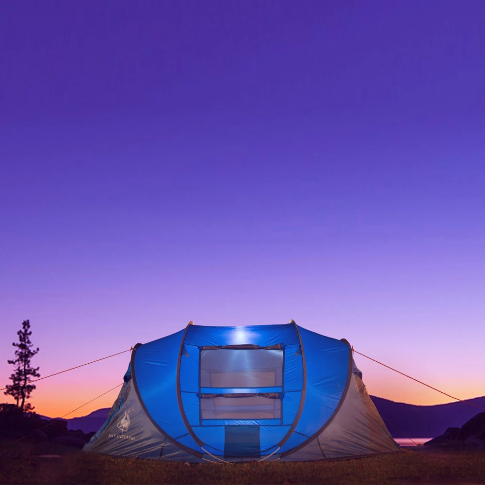 HUI LINGYANG tirar tienda tiendas automáticas de tirar pop impermeable camping tienda de campaña impermeable gran familia tiendas de campaña - 6