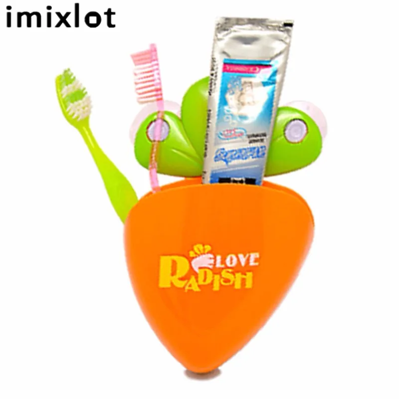 Imixlot Bathroom Toothbrush Holder Cute Carrot Toothpaste Sucker