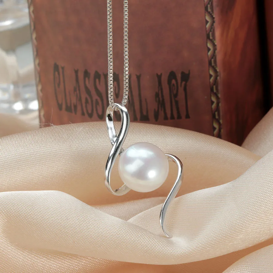 Simple&elegant sterling silver jewelry fashion 10 11mm natural