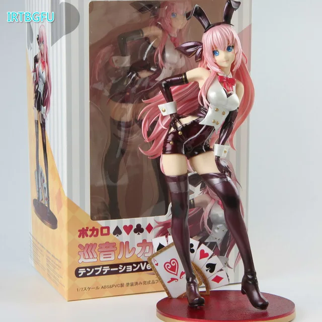 

Megu Rine Luka Card Rabbit Ear Poker Max Factory Vocaloid Luka Tony Japanese Anime Figures Pvc Model Collection Girl Kids Gift