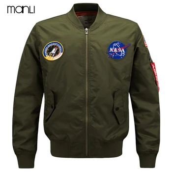 

MANLI Men Hiking Jacket Army Green Military Motorcycle Ma-1 Aviator Men Bomber Jacket Plus 6XL Spring Autumn Mens jackets
