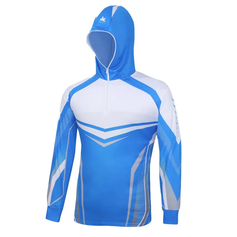 

Summer Hiking Climbing Fishing Clothes Hooded Anti UV Protection Breathable Quick-drying Professional Fishing Shirts Sportswear