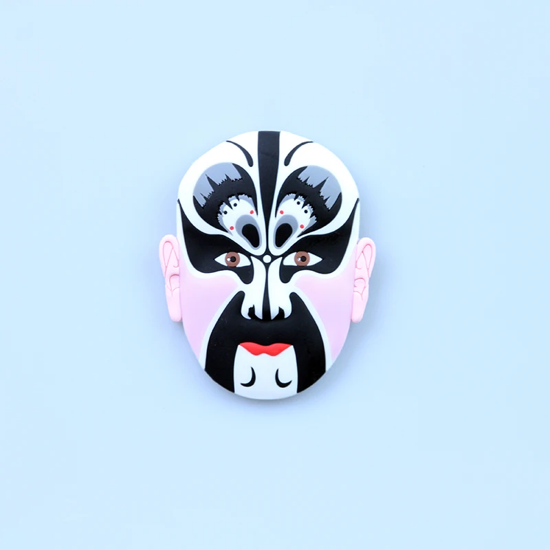 

Sichuan Opera Characters Dolls Mask Creative Chinese Style Fridge Magnet Sticker Traditional Characteristic Gift