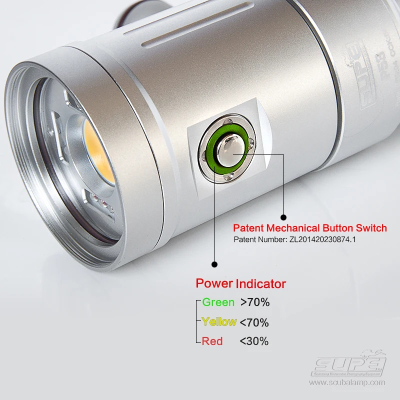 SUPE Scubalamp P53 Профессиональный Дайвинг фотографии огни Многофункциональный многоцветный Интеллектуальный светильник
