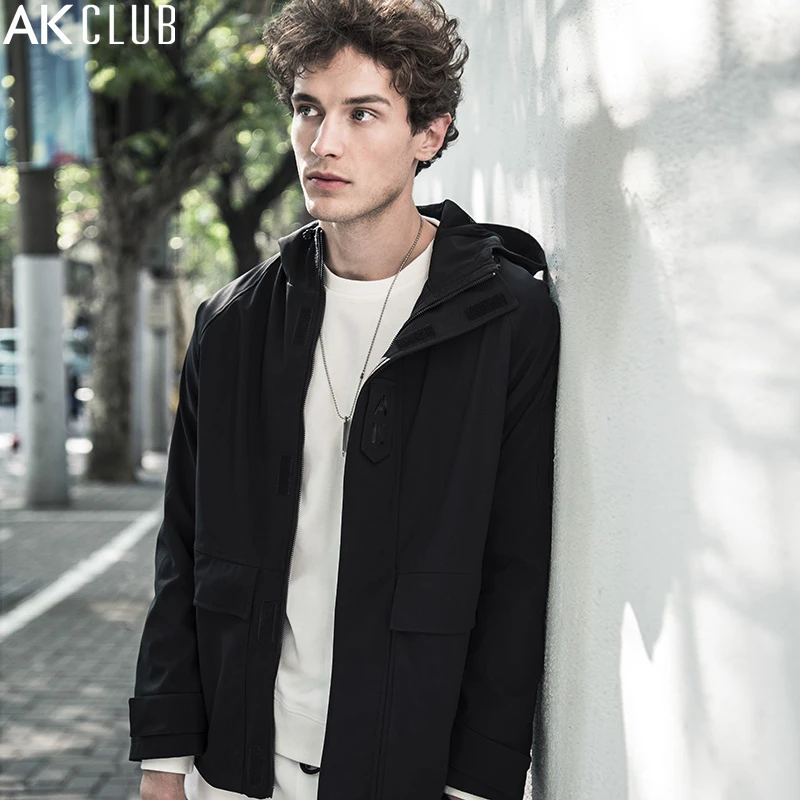 AK CLUB Brand Jacket Windbreaker Christmas Holiday Hooded Jacket Two