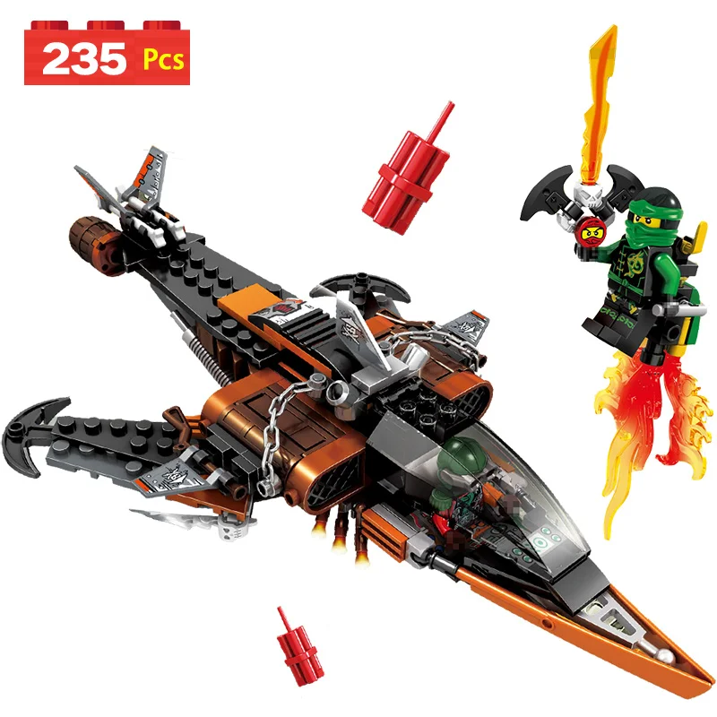 

Building Blocks Compatible with LegoINGLYS Ninjagoed Action Figures Jet Aotumated Aircraft Model Bricks Toys for Children
