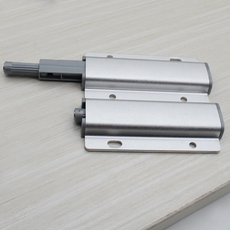 double silver KK& FING алюминиевый шкаф ловит толчок, чтобы открыть дверь останавливает Невидимый Шкаф Тянет магнитное касание стоп кухонный шкаф аппаратные средства - Цвет: double silver