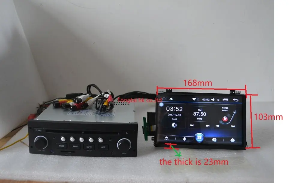 Perfect 7 inch android 9.0 for Citroen C5 2005-2012 car dvd player,GPS navigation,1GB RAM,16GB ROM,wifi,steering wheel,free 8g map,mic 5