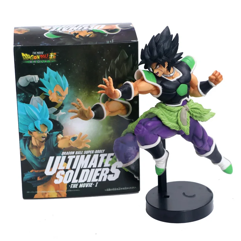 

2019 Dragon Ball Z Super Broly Broli Ultimate Soldiers Super Saiyan Movie Ver. PVC Action Figure DBZ Goku Fighting Model 24cm