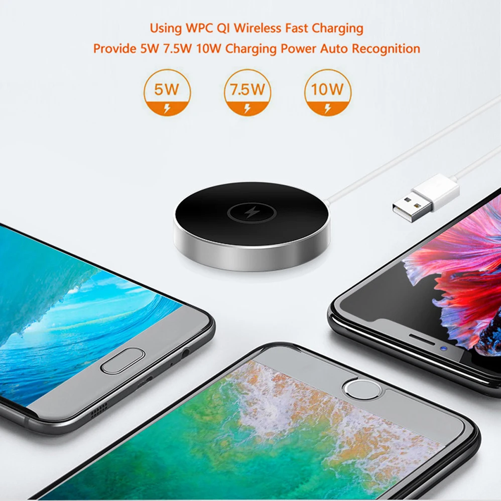 Беспроводное зарядное устройство Mini QI для iPhone X 8 11 XS Max XR магнитная док станция