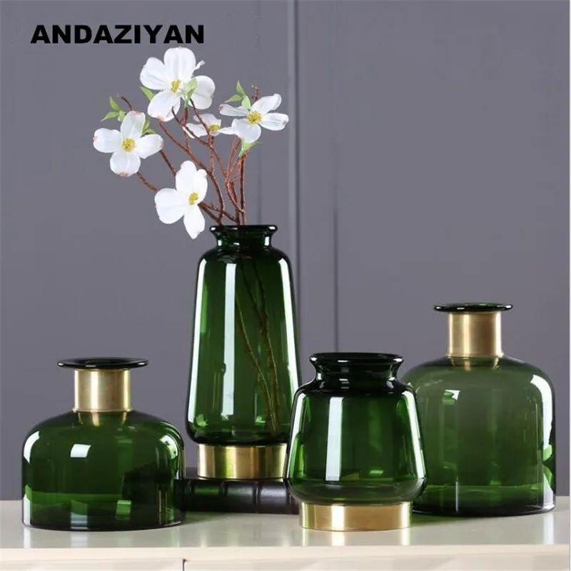 High Grade Glass Dried Flower Flower Arrangement Ornaments