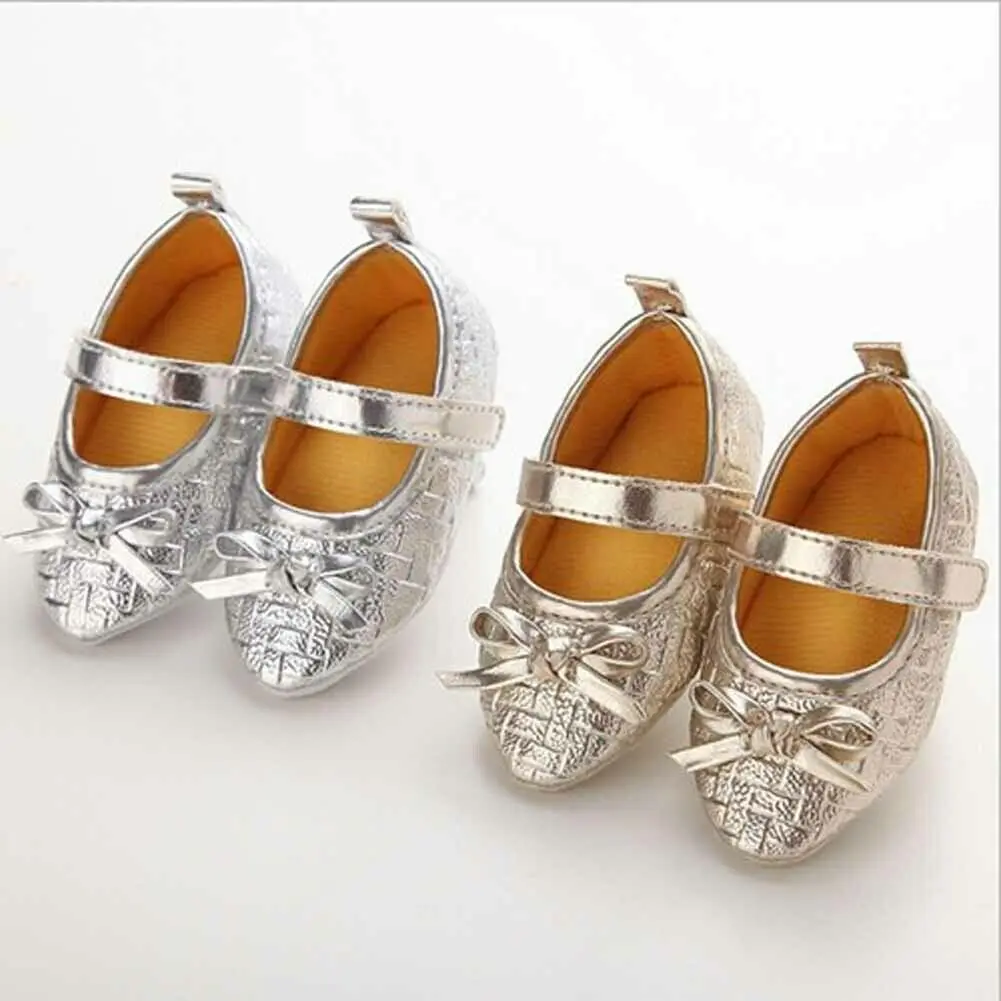 

Toddler Girl Leather Shoes Newborn Baby Soft Sole Anti-slip Pram High Heels Shoes