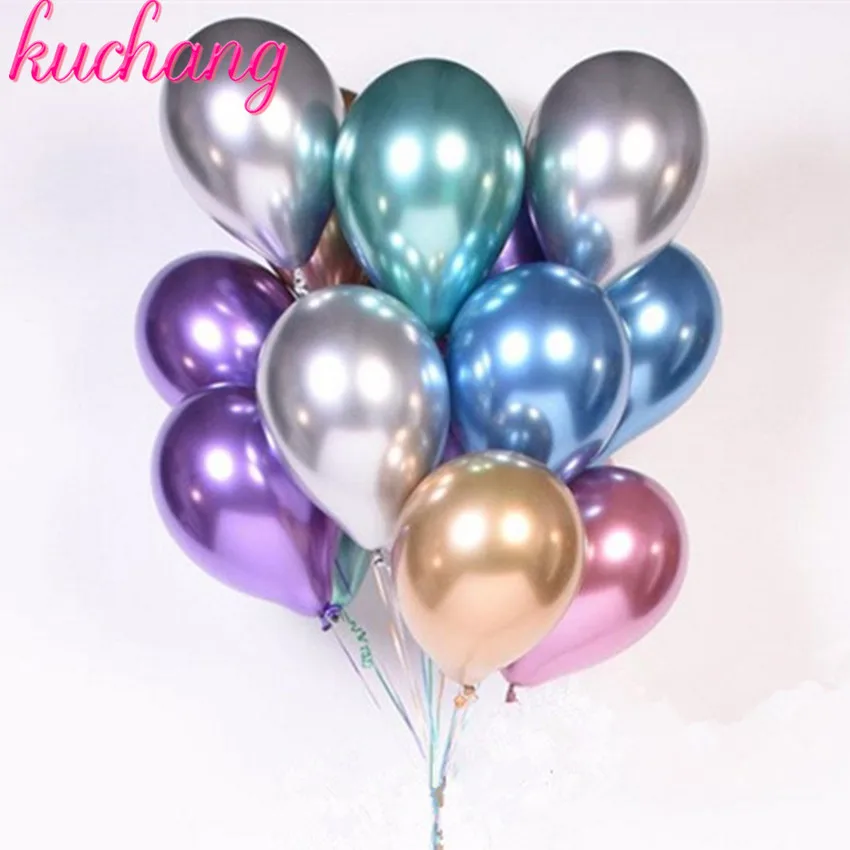 

10pcs 12inch NEW Metallic Latex Balloons Thick Pearly Metal Chrome Alloy Colors Photograph Wedding Party Decoration Balloons