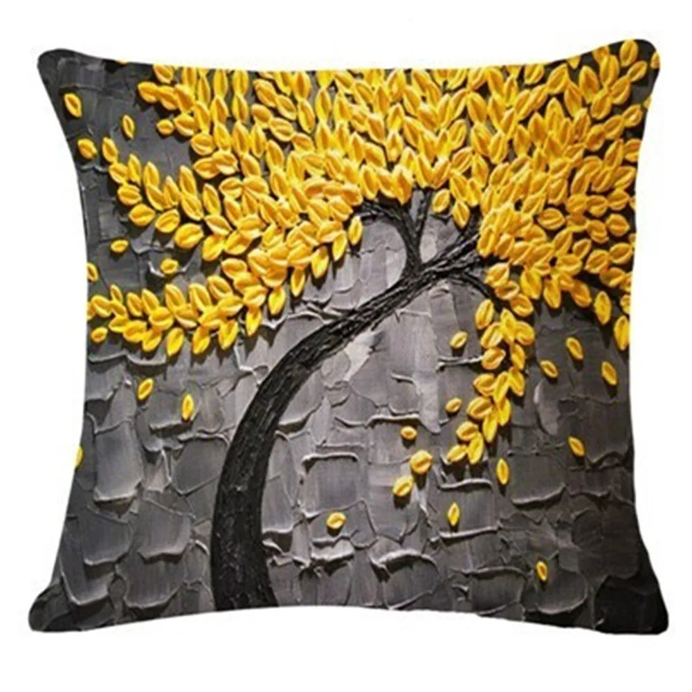 

Tree Leaves Sofa Bed Home Decoration Festival Pillow Case Cushion Cover 100% brand new and high quality