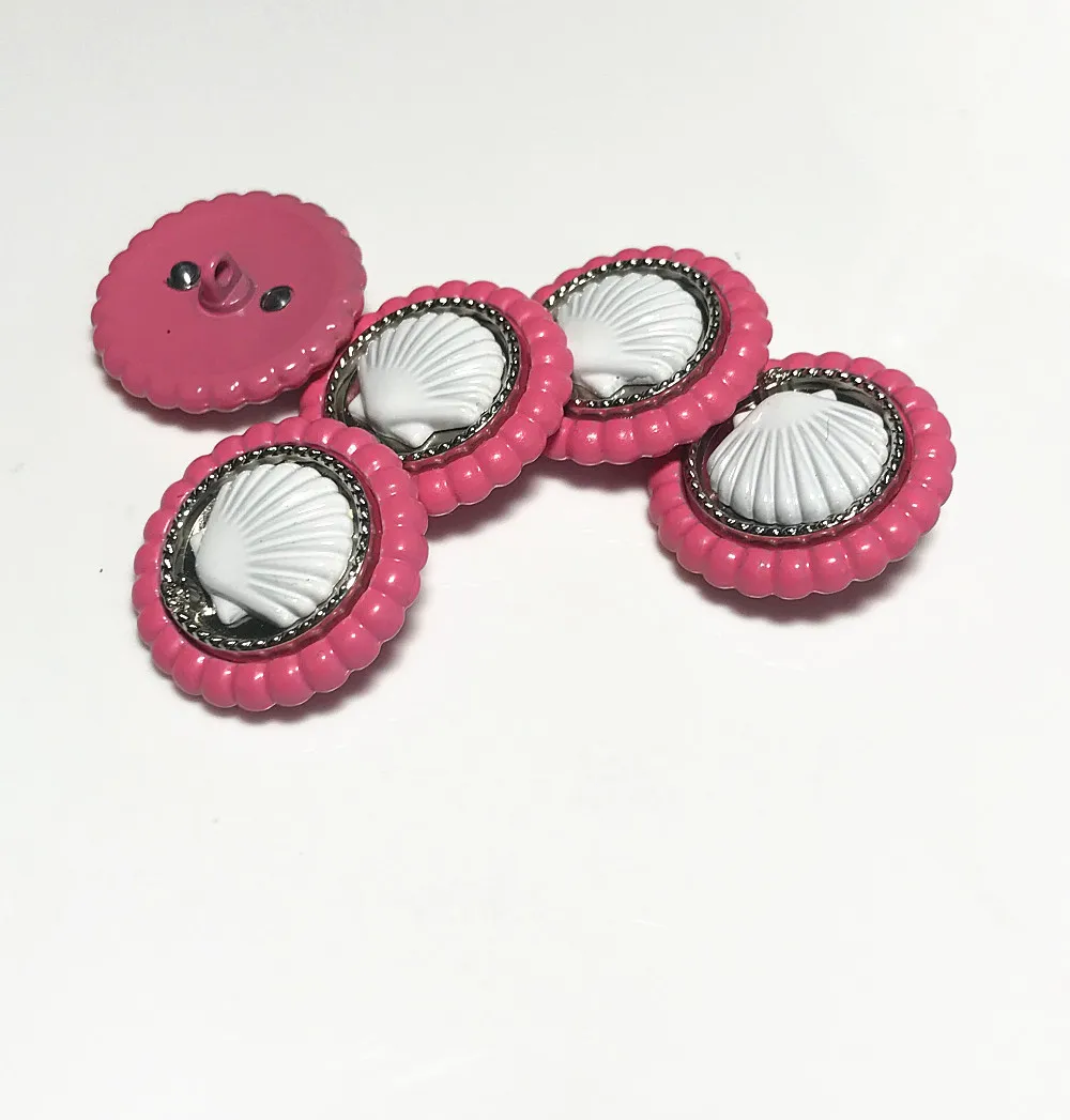 

New shell shape pink buttons used for cloth,shoes,skirt