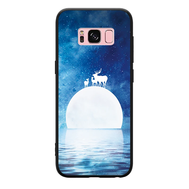 Чудесное синее Звездное силуэт шаблон для Samsung Galaxy A3 A5 A8 J3 J5 J7 жесткий чехол для телефона - Цвет: 0241