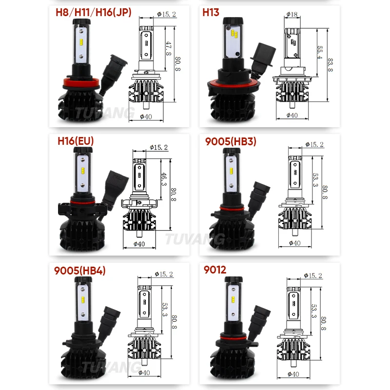 2x H7 H4 светодиодный лампы H11 9005 HB3 9006 HB4 H8 H13 H16 ЕС 9012 9000Lm Автомобильный светодиодный головной светильник лампочки лампы 6000 К 50 Вт авто светильник налобный фонарь