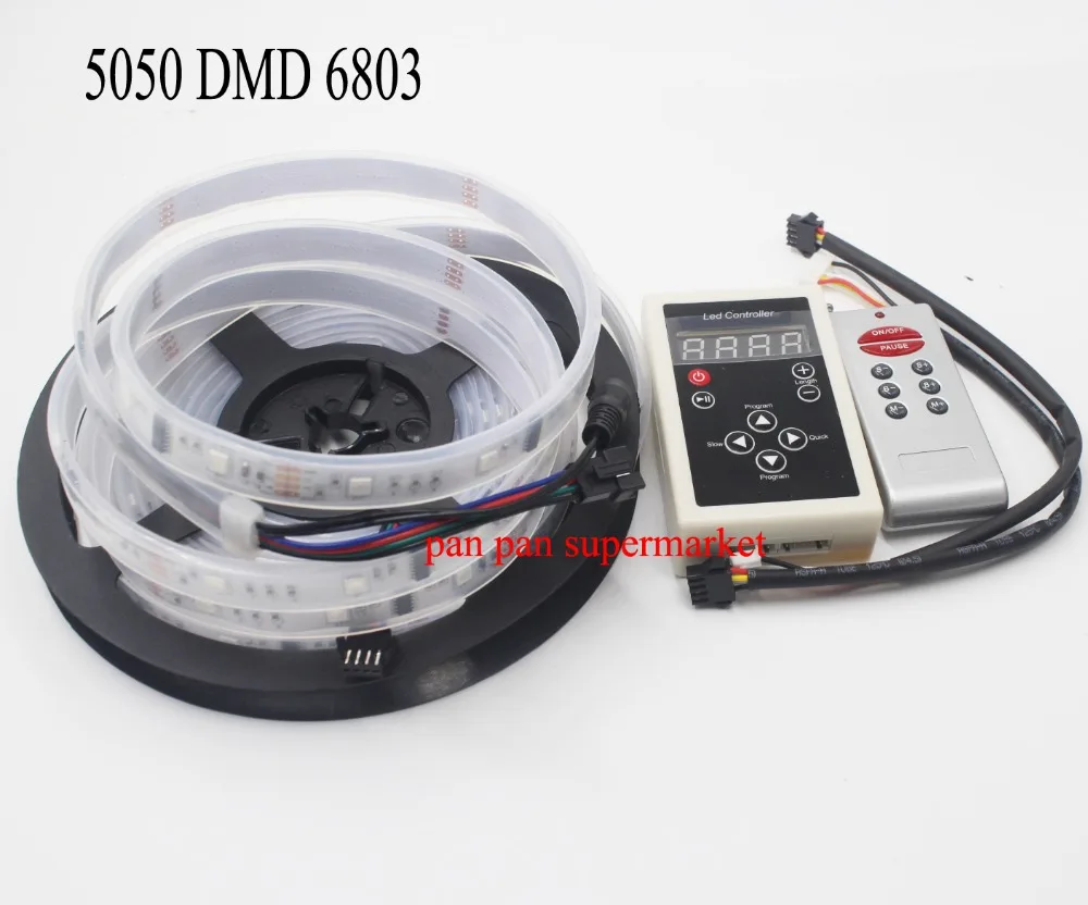 Светодиодная лента 5 м 6803 RGB 150LED 5050 IC модель Цифровая IP67 Dream Волшебная цветная