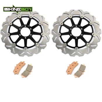 

BIKINGBOY For Aprilia RSV4 1000 FACTORY / SE 09 10 11 12 RSV4 1000 R Front Brake Discs Rotors Disks + Pads Motorcycle 320mm